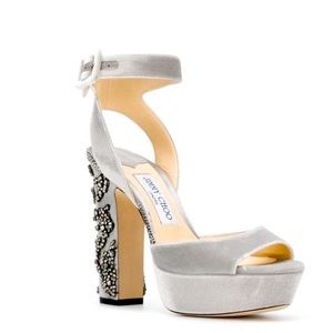 JIMMY CHOO JULIET 120- VELVET W/ PEONY